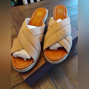 Bruno Magli Sand Suede Elena Shoes